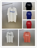 Balenciaga Classic Crack Logo Printed T-shirt Unisex Casual Versatile Short Sleeve