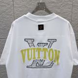 Louis Vuitton 26ss Classic Embroidered Logo T-shirt Couple Versatile Loose Short Sleeve