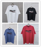 Balenciaga 26ss Classic Embroidered Overlapping Logo T-shirt Couple Versatile Loose Short Sleeve