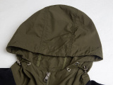 Moncler Classic Color Contrast Splicing Letter Embroidery Hoodie Jacket Couple Versatile Casual Coat