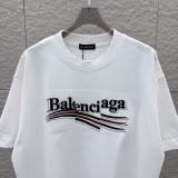 Balenciaga 26ss Classic Embroidered Overlapping Logo T-shirt Couple Versatile Loose Short Sleeve