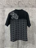 Balenciaga 26SS Fashion Full Logo Printed Short Sleeve Couple Versatile Loose Embroidered T-shirt
