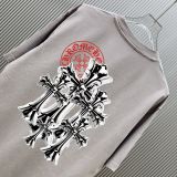 Chrome Hearts Classic Horseshoe Cross Printed Washed T-shirt Unisex Casual Versatile Short Sleeve