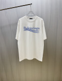 Balenciaga Classic Crack Logo Printed T-shirt Unisex Casual Versatile Short Sleeve