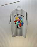 Chrome Hearts 26SS Classic Sanskrit Cross Print Washed T-shirt Unisex Casual Versatile Short Sleeve