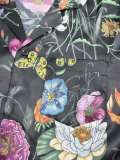 Gucci 26SS Fashion Full Plant Flower Printed Loose Silkworm Silk Long Shirt