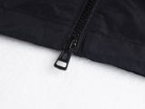 Moncler Classic Color Contrast Splicing Letter Embroidery Hoodie Jacket Couple Versatile Casual Coat