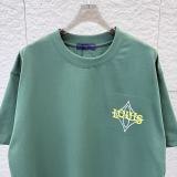 Louis Vuitton 26ss Classic Embroidered Logo T-shirt Couple Versatile Loose Short Sleeve