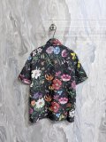 Gucci 26SS Fashion Full Print Plant Flower Print Silkworm Silk Short Sleeve Shirt Casual Shorts Set