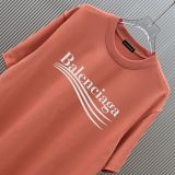 Balenciaga Classic Crack Logo Printed T-shirt Unisex Casual Versatile Short Sleeve