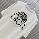 Dior Classic Logo Printed T-shirt Unisex Casual Versatile Short Sleeve