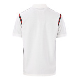 Gucci Classic Embroidered Logo Splicing Ribbon Short Sleeve Polo Shirt