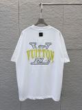 Louis Vuitton 26ss Classic Embroidered Logo T-shirt Couple Versatile Loose Short Sleeve