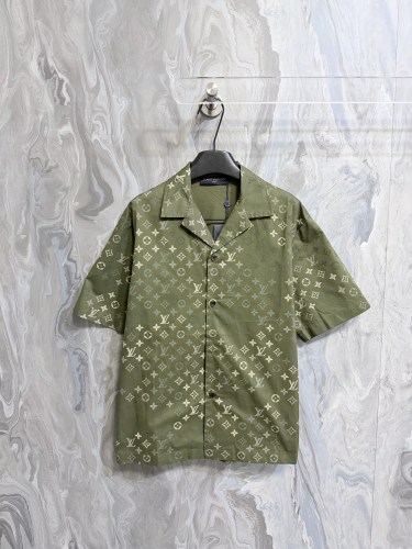 Louis Vuitton 26SS Fashion Full Logo Printed Short Sleeve Shirt Casual Shorts Set