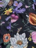 Gucci 26SS Fashion Full Print Plant Flower Print Silkworm Silk Short Sleeve Shirt Casual Shorts Set