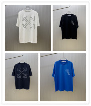 Off White Classic Arrow Logo Printed Washed T-shirt Unisex Casual Versatile Short Sleeve Off White Classic Arrow Logo Printed Washed T-shirt Unisex Casual Versatile Short Sleeve