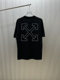 Off White Classic Arrow Logo Printed Washed T-shirt Unisex Casual Versatile Short Sleeve