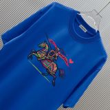 Burberry Classic War Horse Logo Printed T-shirt Unisex Casual Versatile Short Sleeve