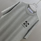 Off White Classic Arrow Logo Printed T-shirt Unisex Casual Versatile Short Sleeve