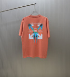 Off White Fashion Arrow Logo Printed T-shirt Unisex Casual Versatile Short Sleeve