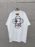 Louis Vuitton 26ss Personalized Embroidered Round Neck T-shirt Couple Versatile Loose Short Sleeve