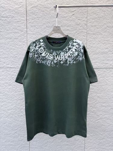 Louis Vuitton 26ss Fashion 3D Embroidered Logo T-shirt Couple Versatile Loose Short Sleeve