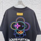 Louis Vuitton 26ss Personalized Embroidered Round Neck T-shirt Couple Versatile Loose Short Sleeve