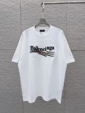 Balenciaga 26ss Classic Embroidered Overlapping Logo T-shirt Couple Versatile Loose Short Sleeve