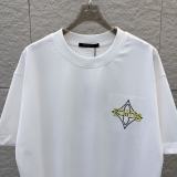 Louis Vuitton 26ss Classic Embroidered Logo T-shirt Couple Versatile Loose Short Sleeve