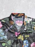 Gucci 26SS Fashion Full Plant Flower Printed Loose Silkworm Silk Long Shirt