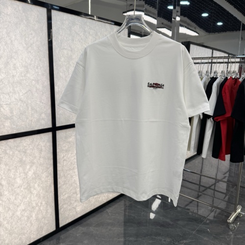 Balenciaga 26SS Fashion 3D Plush Logo Printed Short Sleeve Unisex Casual Loose T-shirt