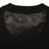 Louis Vuitton Classic Logo Printed Splicing Knitted Short Sleeve Drawstring Shorts Set