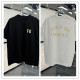 Fear of God 26SS classic plush logo printed short sleeved Unisex casual Loose T-shirt