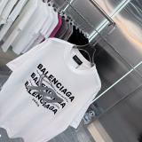 Balenciaga 26SS Fashion Plush Logo Printed Short Sleeve Unisex Casual Loose T-shirt