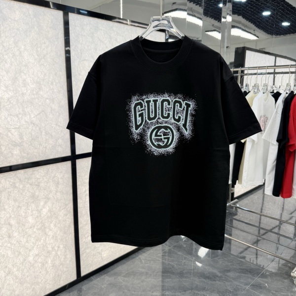 Gucci 26SS Classic Logo Printed Short Sleeve Unisex Casual Loose T-shirt