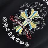 Chrome Hearts 26SS Fashion Embroidered Cross Embroidered Short Sleeve Unisex Casual Round Neck T-shirt