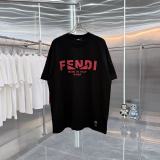 Fendi 26SS Fashion Logo Printed Short Sleeve Unisex Casual Loose T-shirt