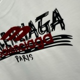 Balenciaga 26SS Fashion 3D Plush Logo Printed Short Sleeve Unisex Casual Loose T-shirt