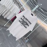 Balenciaga 26SS Fashion Plush Logo Printed Short Sleeve Unisex Casual Loose T-shirt
