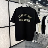 Fear of God 26SS classic plush logo printed short sleeved Unisex casual Loose T-shirt