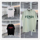 Fendi 26SS Fashion Logo Printed Short Sleeve Unisex Casual Loose T-shirt