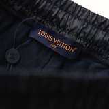Louis Vuitton Classic Logo Printed Splicing Knitted Short Sleeve Drawstring Shorts Set