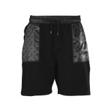 Louis Vuitton Classic Logo Printed Splicing Knitted Short Sleeve Drawstring Shorts Set