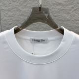 Dior Classic Embroidered Logo Short Sleeve Unisex Loose Casual T-shirt