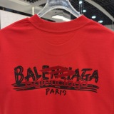 Balenciaga 26SS Fashion 3D Plush Logo Printed Short Sleeve Unisex Casual Loose T-shirt
