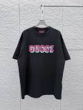 Gucci 26SS Fashion Embroidered Logo Short Sleeve Unisex Casual Round Neck T-shirt