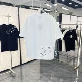 Balenciaga 26SS Fashion Logo Printed Splicing Short Sleeve Unisex Casual Loose T-shirt