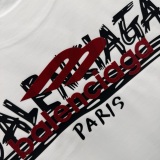 Balenciaga 26SS Fashion 3D Plush Logo Printed Short Sleeve Unisex Casual Loose T-shirt