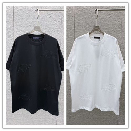 Louis Vuitton 26SS Classic Cloud Logo Embroidered Short Sleeve Unisex Casual Round Neck T-shirt