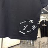 Balenciaga 26SS Fashion Logo Printed Splicing Short Sleeve Unisex Casual Loose T-shirt